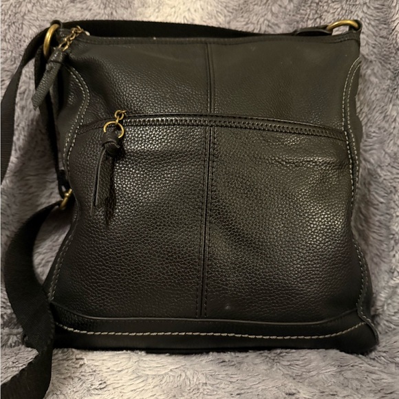 The Sak Womens Iris Crossbody Black Pebbled Leather EUC - Picture 1 of 11